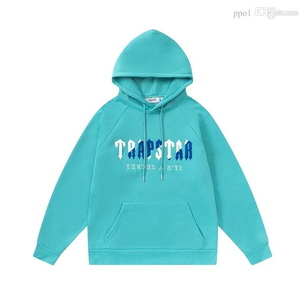 

trapstar brand tracksuit classic embroidery mens hoodie sportswear men's warm set loose trapstar hoodies sweatshirt jogging designers c, White;black