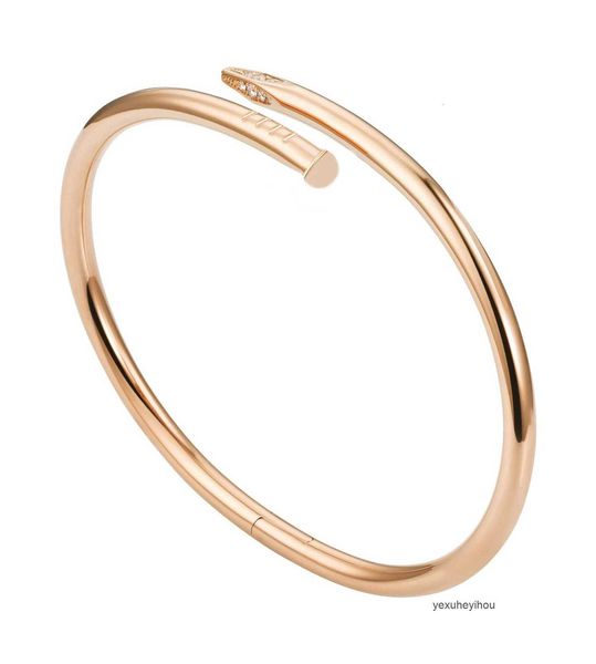 

nail bracelet steel bangle designer bracelets luxury jewelry for women fashion steel alloy craftin hands christmas gifts girls accessories 2, Black