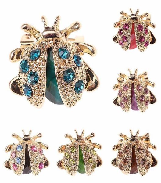 

new small ladybird colorful crystal rhinestones brooch pins for women or girls gb1410282u4895852, Gray