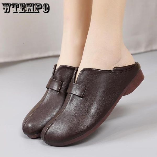 

dress shoes retro women's leather round head low heel soft sole nonslip work oxford simple casual spring summer drop 230823, Black
