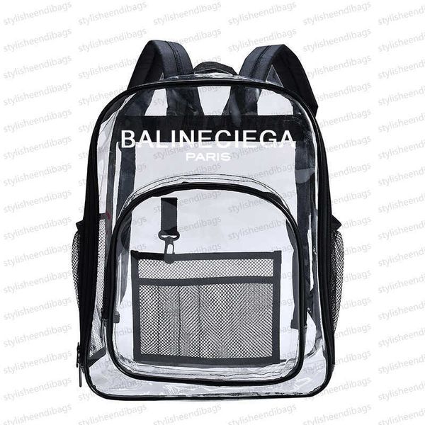 

luxury backpack fashion book bag womens backpack men designer backpack simple style environmental protection waterproof transparent backpack