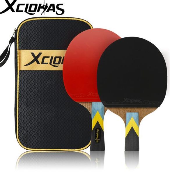 

xc lohas 6 star 2pcs upgraded carbon table tennis racket set customized super powerful ping pong racket bat for training club3282200