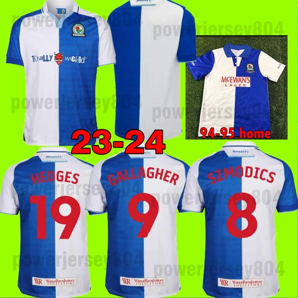 

23 24 blackburn rovers soccer jerseys 2023 2024 home away football shirt kit rothwell gallagher dolan brereton diaz dack lenihan uniforms, Black;yellow