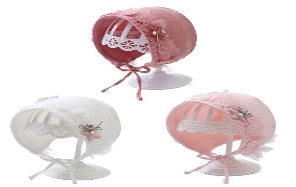 

2020 lace newborn cotton kids hat baby princess cap infant baby bonnet summer sun hat 63he1920199, Yellow