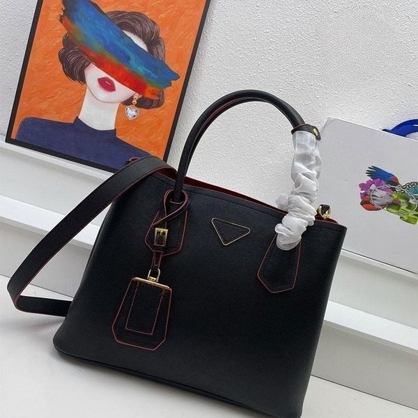 

2023 designer bag shoulder bag large capacity shopping bag leather fashion women's men's handbag triangle logo crossbody bag shopp