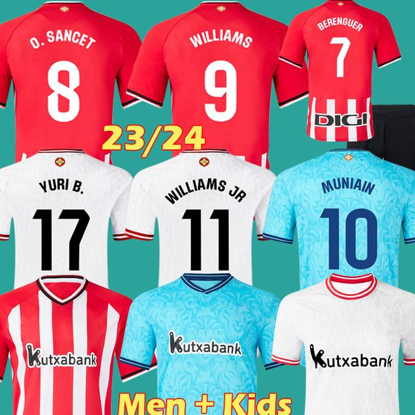 

23 24 club bilbao soccer jerseys berenguer 2023 muniain athletic williams jr football shirt raul garcia villalibre camiseta sancet gk unai s, Black;yellow