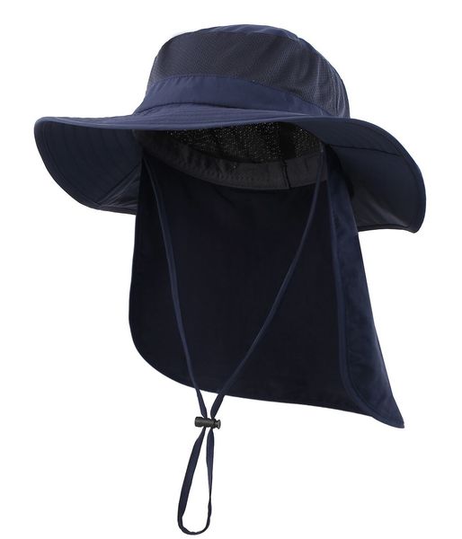 

berets connectyle men' outdoor upf 50 mesh sun visor hat lightweight breathable adjustable wide brim fishing with neck flap 230822, Blue;gray