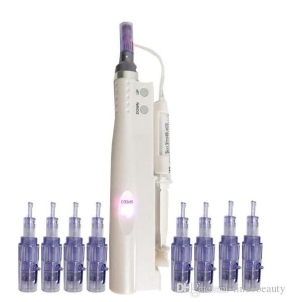 

2in1 derma pen micro needle stamp mesotherapy gun microneedle therapy water meso injector anti aging facial skin care beauty machi1963126