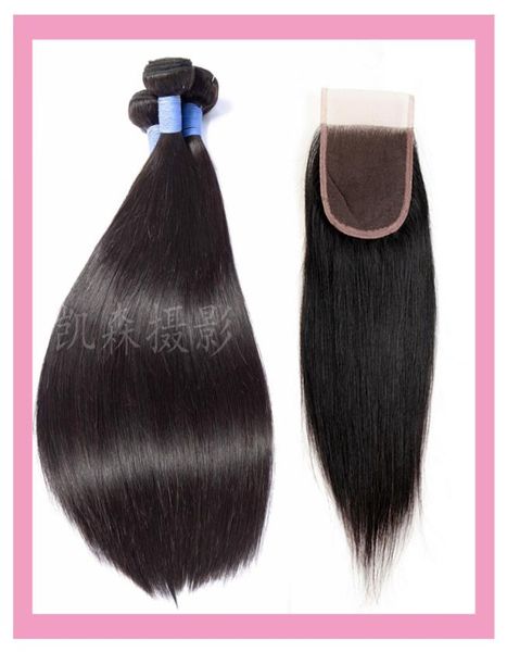 

peruvian human hair straight 830inch 3 bundles with 4x4 lace closure natural color mink silky straight with closure baby hair1694209, Black;brown