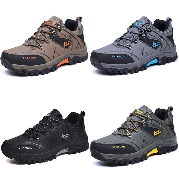 

2023 low-hiking shoes leather men woman brown gray green blue trainers outdoor warm sports sneakers
