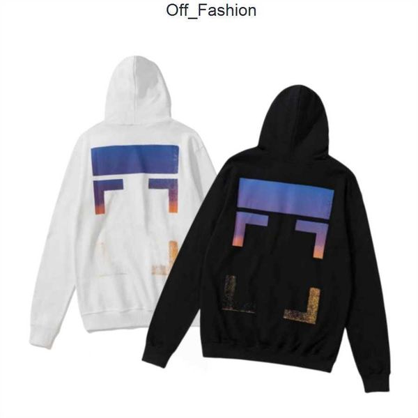 

fashion hoodie men's hoodies sweatshirts 2023 autumn brand off gilded plastic and women's couple's whiteoff t shirts offes wh, Black