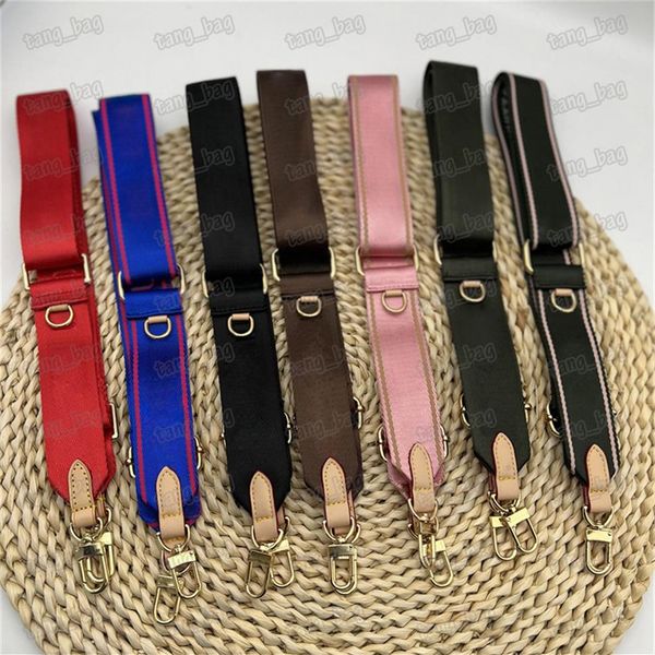 

designer shoulder straps for 3 piece set bags women bag canvas bag parts strap pink light green223l, Black