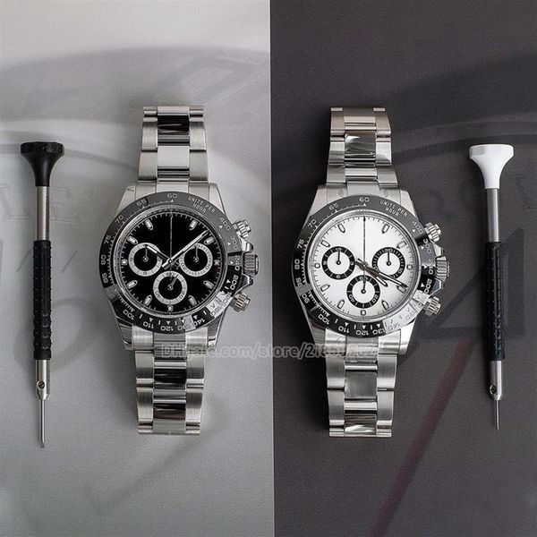 

datona watch for man watchs bang jason007 full diamond 40mm 904l oyster perpetual cosmograph mechanical wristwatch uifactory watch2259, Slivery;brown