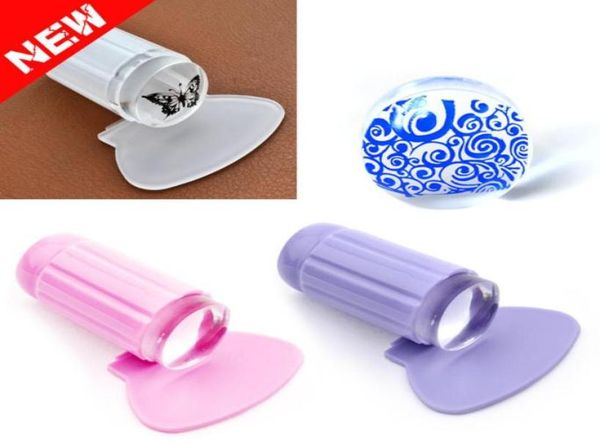 

new arrival clear jelly stamper nail art stamper clear silicone marshmallow nail stamper scraper set stamp tools22323781967952, White