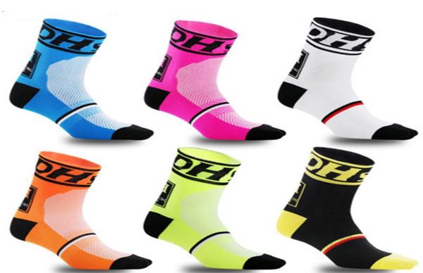 

dh sport new cycling socks professional brand sport socks breathable bicycle socke outdoor racing big size men6044402, Black