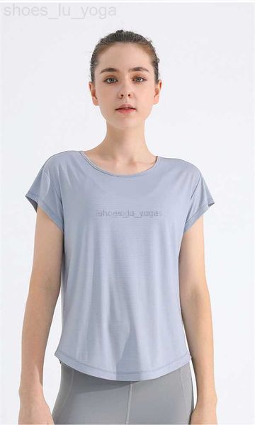 

ll women yoga short sleeve smock women mesh sports loose casual running fitness thin and light t-shirt summer 4 colors tx06