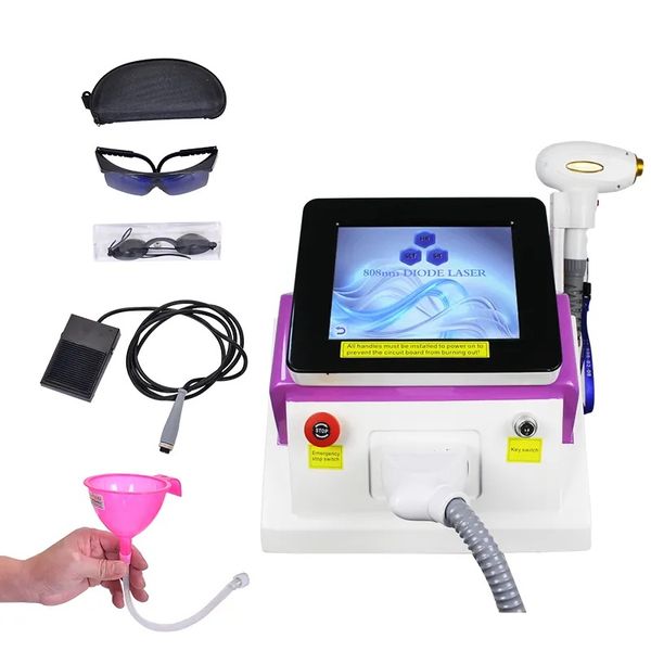 

20234k ice titanium 755nm 808nm 1064nm1800w diode laser hair removal machine price laser ice titanium laser hair removal, Black