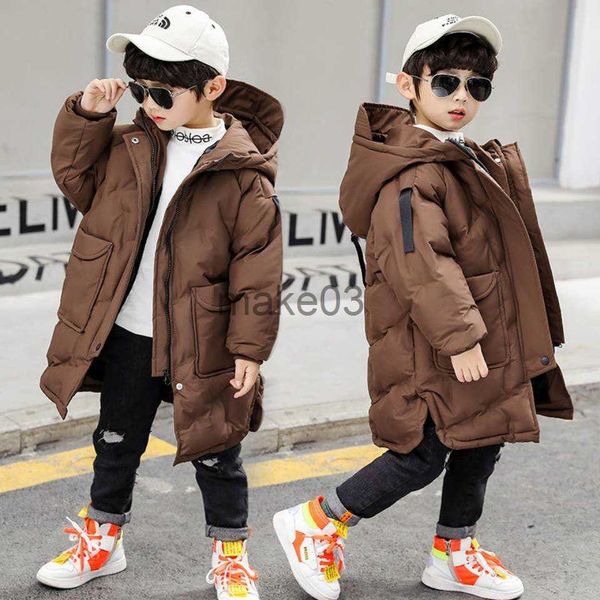 

down coat bitlamb baby kids jacket warm shool children winter thickened down cotton padded parkas coat boy cashmere outerwear clothes 414 j2, Blue;gray