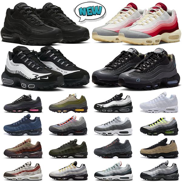 

95 95s men women running shoes designer sneakers og neon aegean storm pink beam midnight navy solar red khaki mens outdoor sports trainers