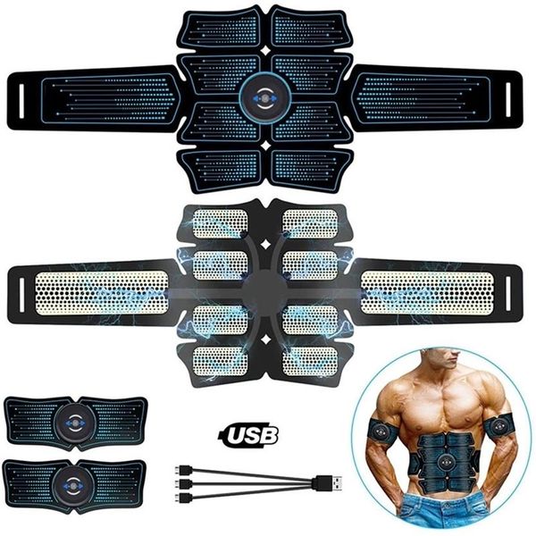 

abdominal muscle stimulator intelligent trainer ems 6pack total abs fitness equipment gear muscles at home usb charged gym 220301188m