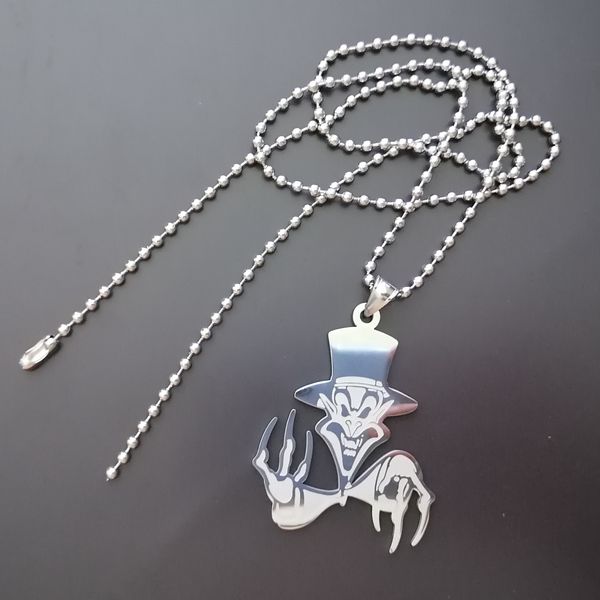 

ringmaster insane clown posse stainless steel charm rare lot jersey pendant and 30inch ball necklace wholesale, Silver