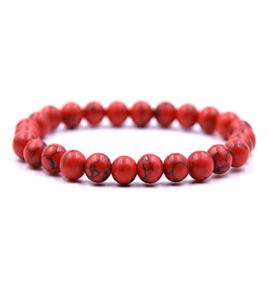 

8mm elasticity red stone beaded bracelet yoga energy natural stone bracelet malefemale gifts2228405, Black