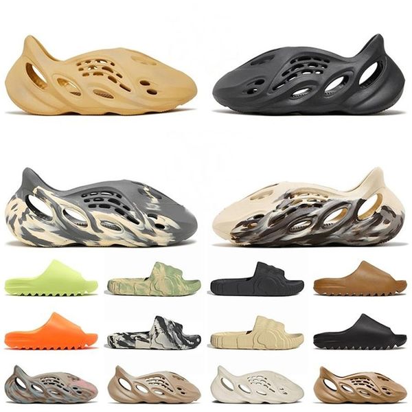 

2023 designer slippers men woman slider mineral 22 blue onyx pure sandals slide slipper foam ochre runr bone resin clog desert ararat runr s, Black