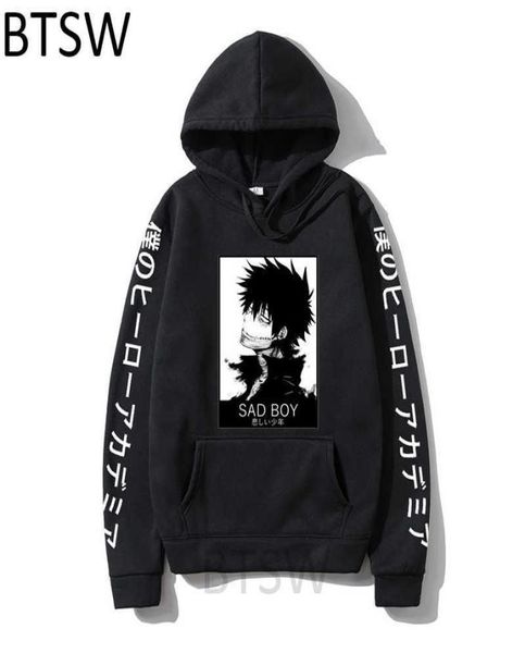 

dabi boku no hero academia men women hoodies harajuku sad boy cartoon anime clothing sweatshirts bnha mha graphic streetwear x06016698929, Black