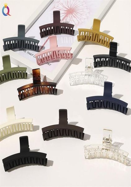 

updo solid color hair clamps frosting jaw clips girls simplicity versatile arc hairs claw clip fashion accessories2114451, Slivery;golden