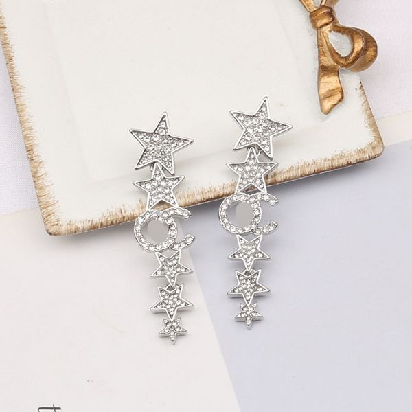 

8368 new cross border designer fashion sweet gold and silver earrings exaggerate cool style earrings 925 silver pop, Golden;silver