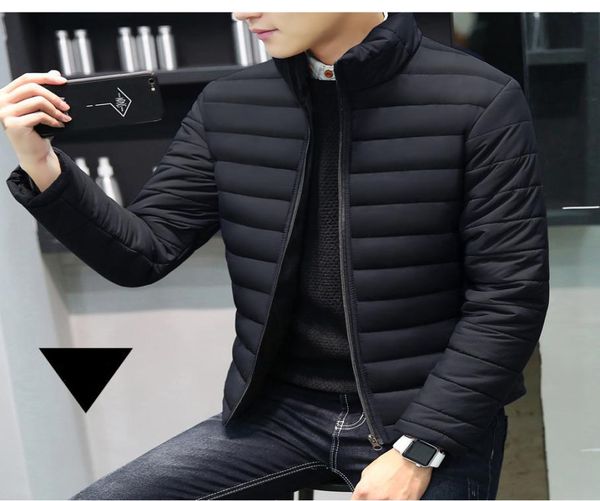 

mrmt 2019 brand autumn winter new men039s jackets collar thickened overcoat for male down cotton clothes jacket clothing garmen8671834, Black