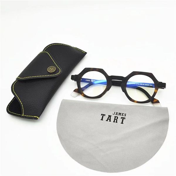 

james tart 378 optical eyeglasses for retro style anti-blue light lens plate full frame with box254t, White;black