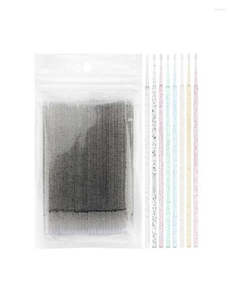 

makeup sponges 100pcs disposable crystal micro brush eyelashes extension individual lash removing swab stick cotton buds for ear c9740031