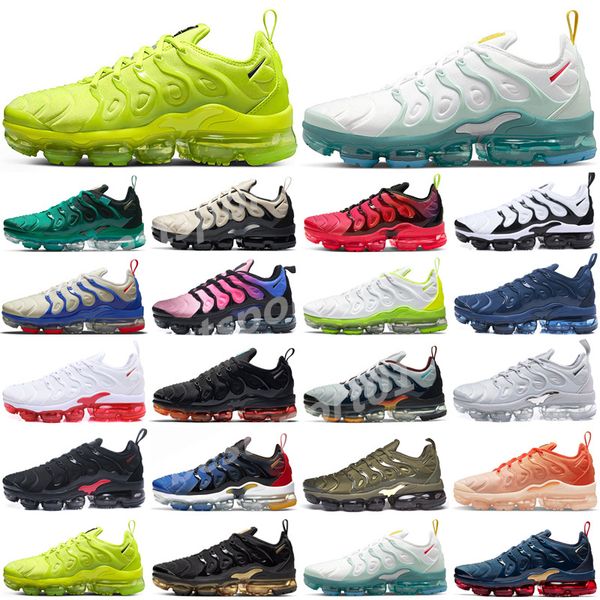 

2023 tn plus tns terrascape running shoes men women toggle lacing olive triple black reflective gold clean white university ice blue hyper j