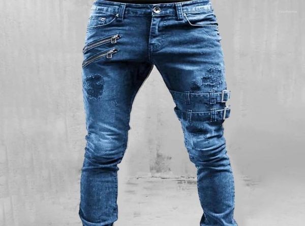 

men039s jeans men beauty excellent stretch trousers lightweight pencil2466346, Blue