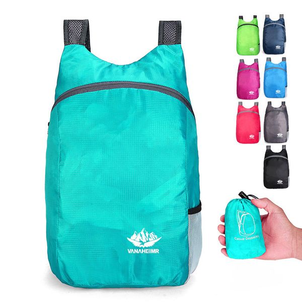 

school bags outdoor backpack 20l lightweight packable foldable ultralight travel daypack bag sports men women shopping 230823