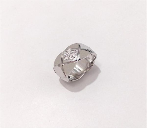 

pure 925 sterling silver couple designer ring for women men jewelry crush rings lovers wedding fashion lozenge engagement geometri5271112