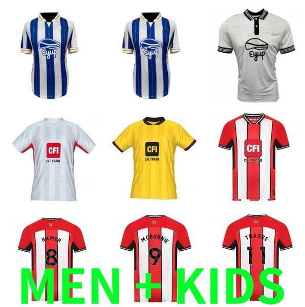 

23 24 sheffield soccer jerseys traore mcburnie bogle 2023 2024 vini souza united ahmedhodzic brewster hamer norwood lowe football shirts men, Black;yellow