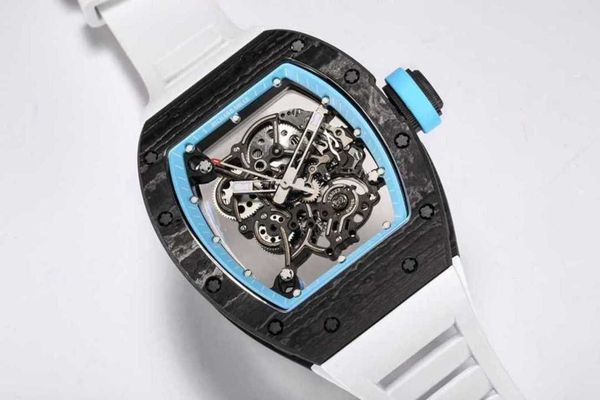

designer real tourbillon watches rm 055 active tourbillon watches 7h6j bbr factory high-end quality mechanical uhr ntpt all carbon fiber cas, Slivery;golden