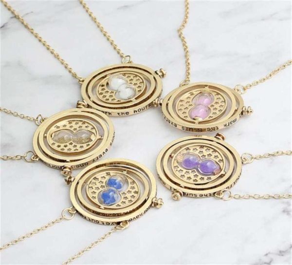 

24pcs lot fashion time turner hourglass vintage pendant jewelry magic school badge choker sand dangle necklace whole 210929218c1738446, Silver