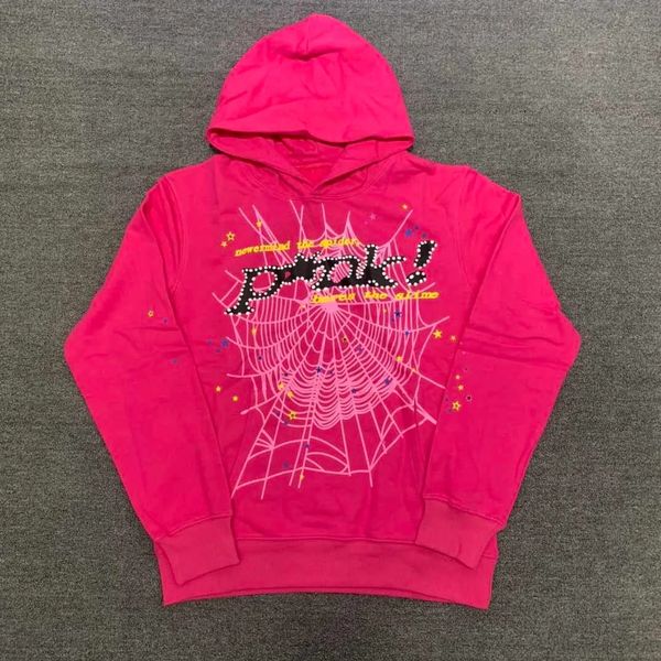 

spider pink sp5der hoodies young sweatshirts streetwear thug 555555 angel hoody men women 11 web pullover fast way, Gray