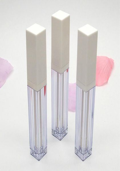 

whole white square clear lip gloss bottle 4ml empty lipgloss tubes liquid lip gloss refillable bottles containers makeup packa9371309