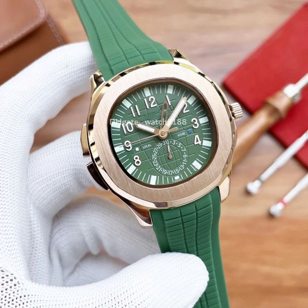 

luxury men's watch automatic machine with complex functions series super strong new type literal chocolate particle stainless steel gre, Slivery;brown