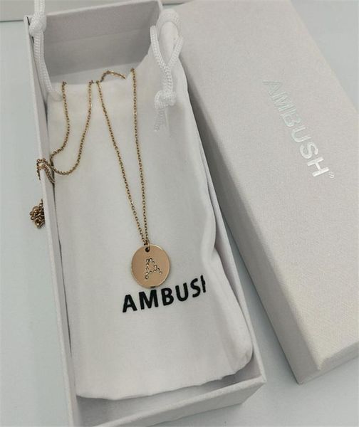 

solid letter necklace men women original gift box and cloth bag accessories8402771, Silver
