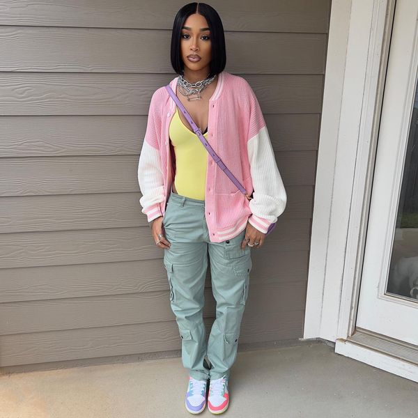 

women's jacket's autumn winter 2023 loose fit button pocket coat student casual outdoor streetwear warm wool baseball jacket 23082, Black;brown