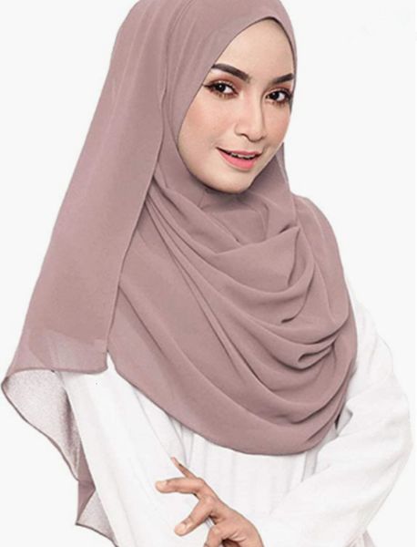 

scarves 70180cm muslim chiffon hijab shawls scarf women solid color head wraps hijabs ladies foulard femme veil 230823, Blue;gray
