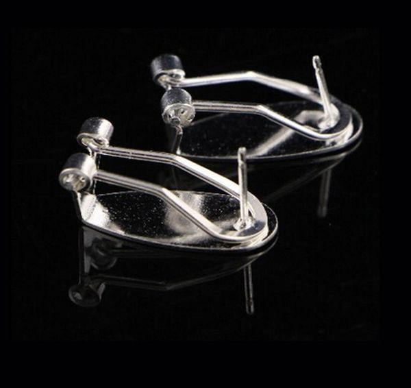 

whole20 pieceslot silver fingernail earring posts0123451751262, Blue;slivery