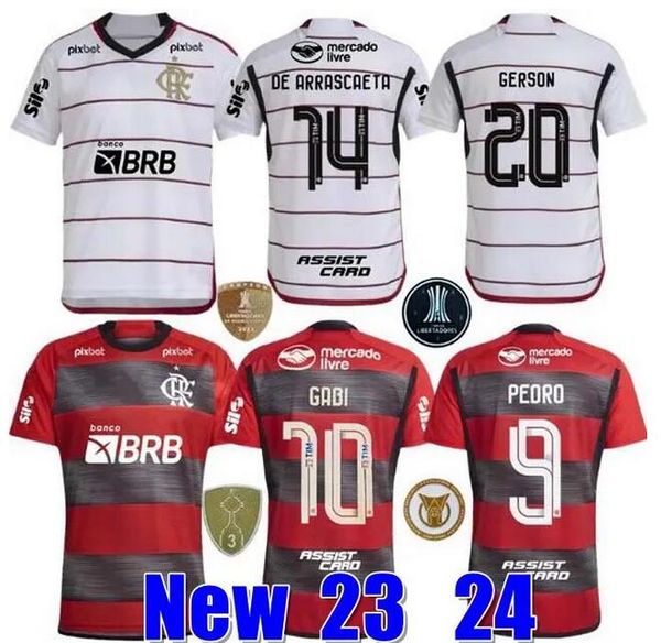 

flamengo soccer jerseys 2023 2024 vidal de arrascaeta gabi football shirts pedro b.henrique e.ribeiro camisa flamengo 23 24 outubro rosa jer, Black;yellow