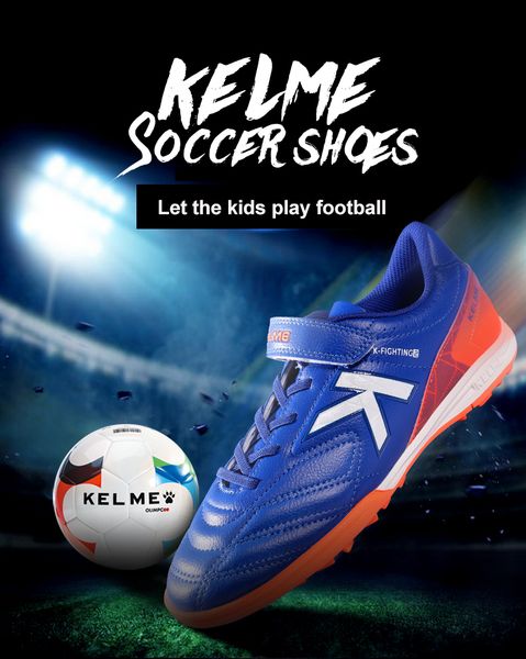 

sneakers kelme children's football shoes boys and girls tf broken nail shoes breathable professional training shoes 6873003 230823, Black;red