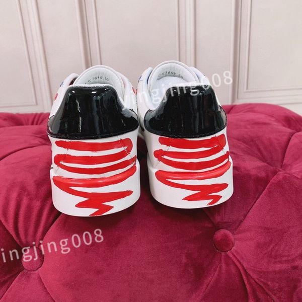 

new r travel leather sneaker fashion lady flat running trainers letters woman shoe platform men gym sneakers size35-45 hc210806, Black